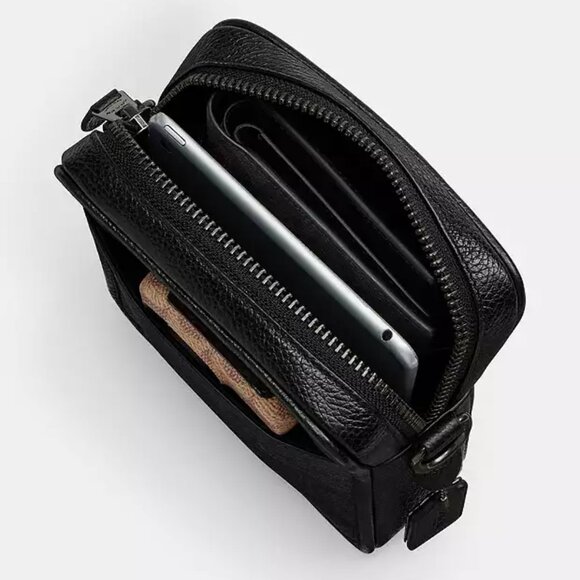 Coach Sullivan Crossbody Bag Style CAT78 | NWT | Signature Canvas & Pebble Leath - Picture 3 of 12